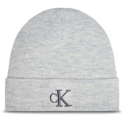 Czapka Calvin Klein Jeans. Szare czapki zimowe damskie Calvin Klein Jeans, z jeansu. Za 119.99 zł.