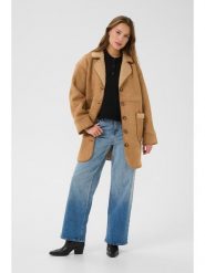 Kaffe Płaszcz w kolorze jasnobrązowym rozmiar: 36. Brązowe płaszcze damskie Kaffe, bez wzorów. Za 343.73 zł.