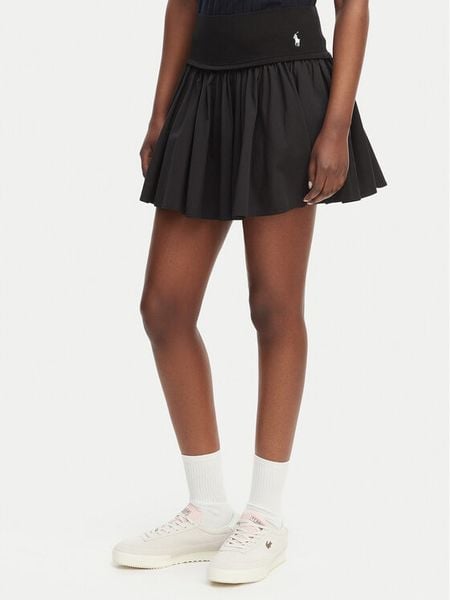 Polo Ralph Lauren Spódnica mini 211A12965001 Czarny Regular Fit. Czarne spódniczki damskie Polo Ralph Lauren, xl, bez wzorów, z bawełny, mini. Za 712.99 zł.