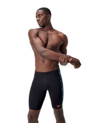 Speedo Kąpielówki "Eco+ H-Boom" w kolorze czarno-pomarańczowo-błękitnym rozmiar: 7. Czarne kąpielówki męskie Speedo, bez wzorów, z materiału. Za 124.95 zł.