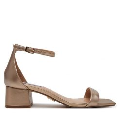 Sandały Steve Madden. Żółte sandały damskie Steve Madden, bez wzorów, bez obcasa, na słupku. Za 359.99 zł.