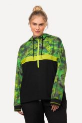 Damskie Bluza z kapturem szybkoschnąca kaptur obszycie z tunelem długi rękaw. Czarne bluzy z kapturem damskie Ulla Popken, plus size, z elastanu. Za 279.99 zł.