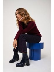 AUTHENTIC CASHMERE Kaszmirowy sweter "Epéna" w kolorze bordowym rozmiar: S. Czerwone swetry klasyczne damskie AUTHENTIC CASHMERE, s, z kaszmiru, bez kołnierzyka. Za 588.81 zł.