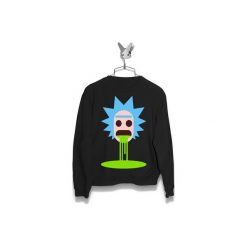 Bluza Minimalistyczny Rick Męska. Czarne bluzy bez kaptura damskie Failfake, m. Za 170.00 zł.