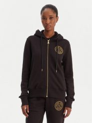 Versace Jeans Couture Bluza 80HAIT02 CF01T Czarny Regular Fit. Czarne bluzy bez kaptura damskie Versace Jeans Couture, m, z bawełny. Za 1,179.00 zł.