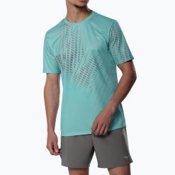 Koszulka do biegania męska Mizuno Core Graphic Tee. Szare t-shirty sportowe męskie Mizuno, m, z materiału, bez ramiączek, do biegania. Za 169.99 zł.