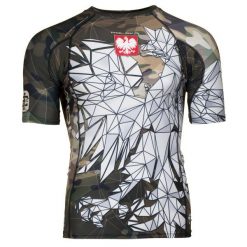 Koszulka Męska na siłownię rashguard MMA EXTREME HOBBY POLSKA CAMO. Brązowe bielizna termoaktywna męska EXTREME HOBBY, m, bez wzorów, z bawełny. Za 199.00 zł.