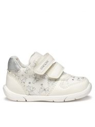 Geox Sneakersy B Zapito B556DA 0AW54 C0007 Biały. Białe buty sportowe dziewczęce Geox, bez wzorów, z materiału, bez zapięcia. Za 209.99 zł.