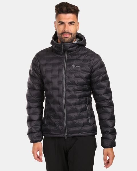 Męska kurtka ocieplana Kilpi ALBA-M. Czarne kurtki męskie Kilpi, m, bez wzorów, z materiału, eleganckie, z kapturem. Za 370.41 zł.