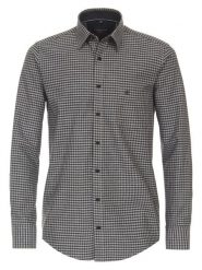 CASAMODA Koszula - Casual fit - w kolorze czarno-szarym rozmiar: 4XL. Czarne koszule męskie CASAMODA, xl, bez wzorów, z bawełny, bez kołnierzyka, bez ramiączek. Za 86.99 zł.