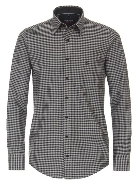 CASAMODA Koszula - Casual fit - w kolorze czarno-szarym rozmiar: 4XL. Czarne koszule męskie CASAMODA, xl, bez wzorów, z bawełny, bez kołnierzyka, bez ramiączek. Za 86.99 zł.