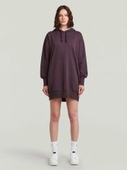 G-Star Sukienka dresowa w kolorze fioletowym rozmiar: XL. Różowe sukienki damskie G-Star, xl, bez wzorów, z dresówki, retro, bez kołnierzyka, bez ramiączek, mini. Za 310.38 zł.