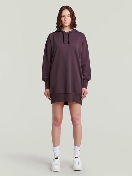G-Star Sukienka dresowa w kolorze fioletowym rozmiar: XL. Różowe sukienki damskie G-Star, xl, bez wzorów, z dresówki, retro, bez kołnierzyka, bez ramiączek, mini. Za 310.38 zł.