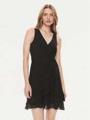 Morgan Sukienka letnia 241-ROSVAL Czarny Regular Fit. Czarne sukienki damskie Morgan, na lato, bez wzorów, z syntetyku, bez kołnierzyka, bez ramiączek. Za 199.99 zł.