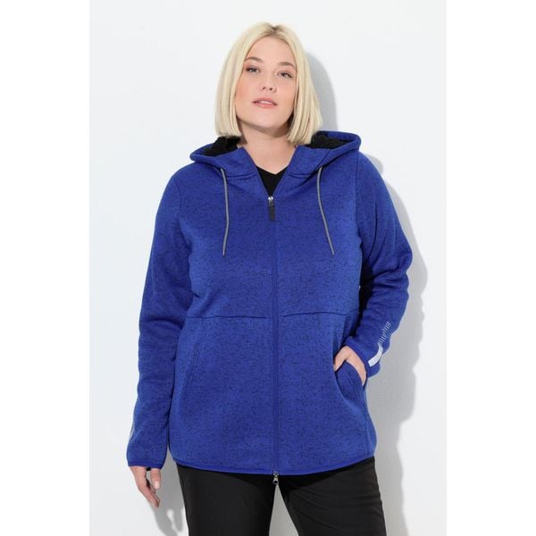 Damskie Sweter na polarze pluszowy polar dwukierunkowy suwak odblaski. Swetry klasyczne damskie Ulla Popken, na zimę, plus size, z materiału, bez kołnierzyka, plus size. Za 349.99 zł.