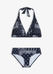 Bikini z ramiączkami wiązanymi na szyi (komplet 2-cz.). Czerwone bikini damskie bonprix, bez wzorów. Za 97.99 zł.