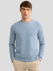 BIG STAR Sweter w kolorze błękitnym rozmiar: XL. Niebieskie swetry męskie Big Star, xl, bez wzorów, z bawełny, bez kołnierzyka. Za 100.99 zł.