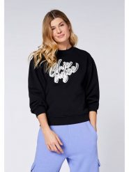 Chiemsee Bluza "Chaska" w kolorze czarnym rozmiar: XL. Czarne bluzy bez kaptura damskie Chiemsee, xl, z bawełny. Za 92.86 zł.