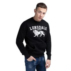 Bluza z okrągłym dekoltem Lonsdale Kersbrook. Czarne bluzy bez kaptura męskie Lonsdale, xl, z bawełny. Za 212.50 zł.