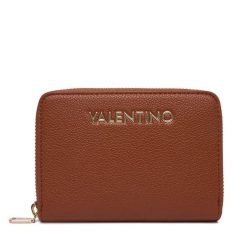 Portfel Valentino. Brązowe portfele damskie Valentino, bez wzorów. Za 249.99 zł.