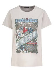 Eight2Nine Koszulka w kolorze beżowym rozmiar: XL. Brązowe bluzki damskie Eight2Nine, xl, bez wzorów, z bawełny, bez kołnierzyka, bez ramiączek. Za 43.99 zł.