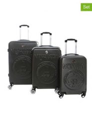 Geographical Norway 3-częściowy zestaw "Stanislas" w kolorze czarnym rozmiar: onesize. Czarne walizki Geographical Norway, bez wzorów, z materiału. Za 347.99 zł.