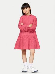 Tommy Hilfiger Sukienka codzienna KG0KG08216 D Różowy Regular Fit. Czerwone sukienki dziewczęce Tommy Hilfiger, bez wzorów, z bawełny, bez ramiączek. Za 269.99 zł.