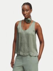 Marella Top Apogeo 2613161045 Zielony Regular Fit. Zielone topy damskie Marella, bez wzorów, z acetatu, bez ramiączek. Za 609.99 zł.