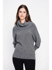 ASSUILI Sweter w kolorze ciemnoszarym rozmiar: 42. Szare golfy damskie Assuili, bez wzorów, bez ramiączek. Za 134.85 zł.