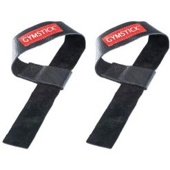 Skórne paski do podnoszenia ciężarów Gymstick. Czarne paski damskie GYMSTICK, bez wzorów, ze skóry, sportowe. Za 86.27 zł.