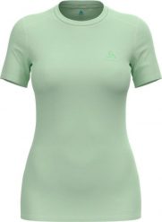 Koszulka damska ODLO Merino 160 BL TOP krótki rękaw 100% wełna merino. Zielone bluzki sportowe damskie Odlo, l, bez wzorów, z materiału, bez ramiączek. Za 319.99 zł.