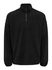ONLY & SONS Bluza polarowa "Sakeem" w kolorze czarnym rozmiar: XXL. Czarne bluzy bez kaptura męskie Only & Sons, xxl, z polaru. Za 74.81 zł.