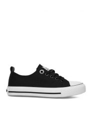 DeeZee Trampki CEO-CSS20377-71 Czarny. Czarne trampki i tenisówki dziewczęce DeeZee, bez wzorów, z materiału, bez zapięcia. Za 79.99 zł.
