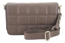 Pikowana listonoszka BARBERINI'S c. beżowa 932-9. Brązowe shopper bag damskie Barberinis, bez wzorów, ze skóry, małe, pikowane, bez dodatków. Za 289.99 zł.