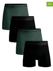 Muchachomalo Bokserki (4 pary) w kolorze czarno-zielonym rozmiar: XL. Czarne bokserki męskie Muchachomalo, bez wzorów. Za 139.95 zł.