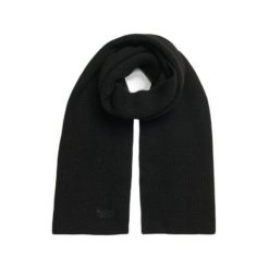 Dziecięcy szalik z dzianiny Superdry Soft Rib. Czarne szaliki dziecięce Superdry., z dzianiny, bez ramiączek. Za 172.80 zł.