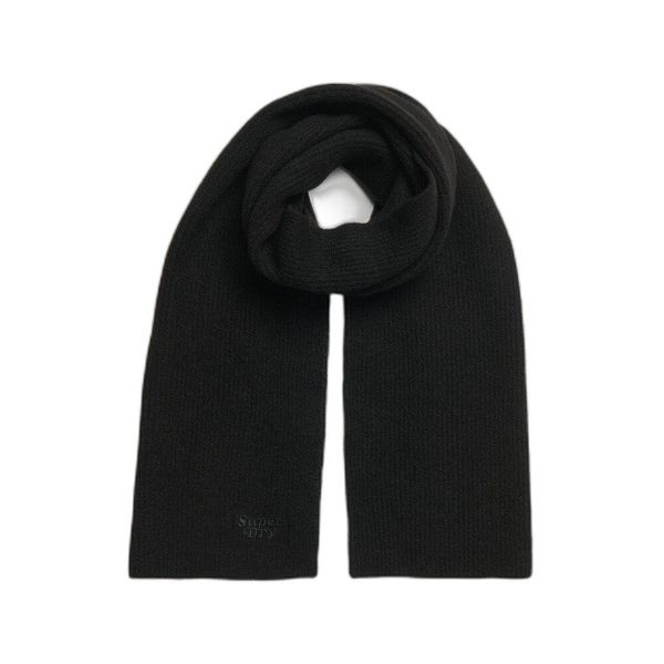 Dziecięcy szalik z dzianiny Superdry Soft Rib. Czarne szaliki dziecięce Superdry., z dzianiny, bez ramiączek. Za 172.80 zł.
