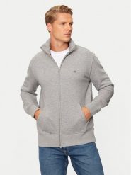 Gant Bluza Shield 2008006 Szary Regular Fit. Szare bluzy bez kaptura męskie Gant, m, z bawełny. Za 489.99 zł.