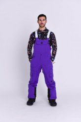 Spodnie ogrodniczki Yeh Man - fioletowe. Fioletowe spodnie materiałowe męskie OOSC, bez wzorów, z materiału, retro. Za 1,078.99 zł.