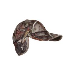 Czapka myśliwska polarowa ACTIKAM-B camo. Brązowe czapki męskie SOLOGNAC, bez wzorów, z bawełny, sportowe. Za 39.99 zł.