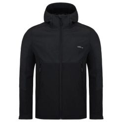 Męska kurtka softshell Loap Lupp czarna. Czarne kurtki męskie LOOP, m, bez wzorów, z softshellu, bez kaptura. Za 349.99 zł.
