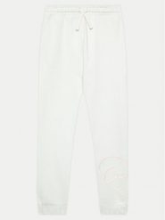 Guess Spodnie dresowe J4YQ16 KA6R3 Biały Relaxed Fit. Białe spodnie dziewczęce Guess, z bawełny. Za 99.99 zł.
