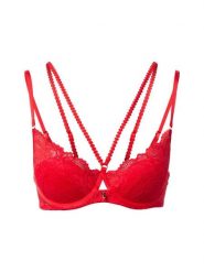 Lascana biustonosz push-up Kobiety czerwony, 75C. Czerwone biustonosze Lascana, bez wzorów, z koronki. Za 199.95 zł.
