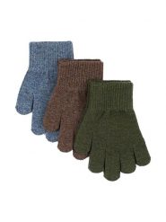 Mikk-line Rękawiczki (3 pary) w kolorze jasnobrązowym, niebieskim i zielonym rozmiar: 104-122. Brązowe rękawiczki dziecięce Mikk-line, z wełny, bez ramiączek. Za 60.99 zł.