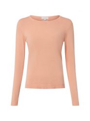 Brookshire dzianinowa koszulka z długim rękawem Kobiety Bawełna pomarańczowy, XXXL. Brązowe t-shirty damskie brookshire, bez wzorów, z bawełny, bez kołnierzyka. Za 79.95 zł.