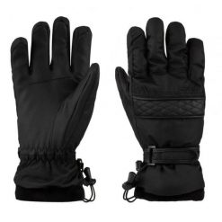 Rękawiczki narciarskie Loap Rozarka Czarne. Czarne rękawiczki damskie ZSPORT, na zimę, bez wzorów, z włókna. Za 169.99 zł.