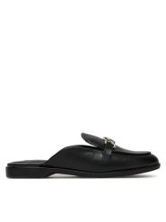 Nine West Klapki R25SS05135 Czarny. Czarne klapki damskie Nine West, bez wzorów, z materiału, bez obcasa. Za 229.99 zł.