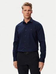 Tommy Hilfiger Koszula MW0MW43749 Granatowy Regular Fit. Niebieskie koszule męskie Tommy Hilfiger, m, bez wzorów, z bawełny, bez kołnierzyka, bez ramiączek. Za 329.99 zł.