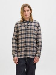 Jack & Jones Koszula - Regular fit - w kolorze beżowym rozmiar: XL. Brązowe koszule męskie Jack & Jones, xl, bez wzorów, bez kołnierzyka, bez ramiączek. Za 88.02 zł.