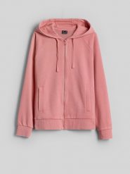 4F Bluza dresowa relaxed z kapturem damska - łososiowa M. Brązowe bluzy z kapturem damskie 4f, m, z dresówki. Za 169.99 zł.